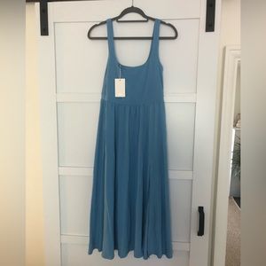 Aritzia Wilfred Market Slit Dress Blue Medium NWT